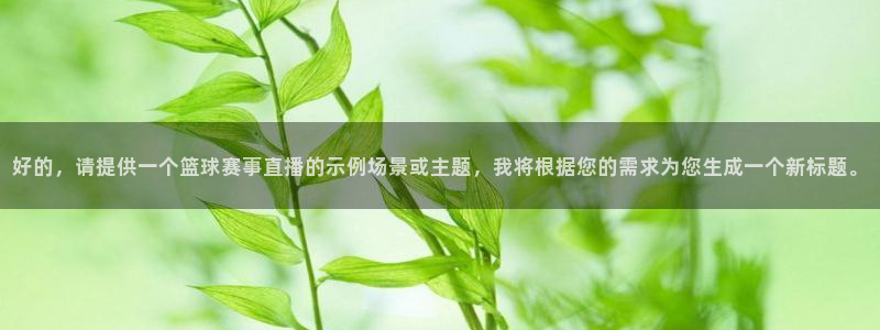  意昂官网注册平台：好的，请提供一个篮球赛事直播的示例场景或主